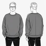 oversized black sweatshirt image